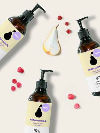 Balsam do ciała po kąpieli Ripple, malina z gruszką