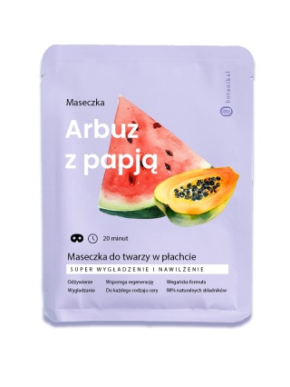 Maseczka do twarzy w płachcie, arbuz z papają